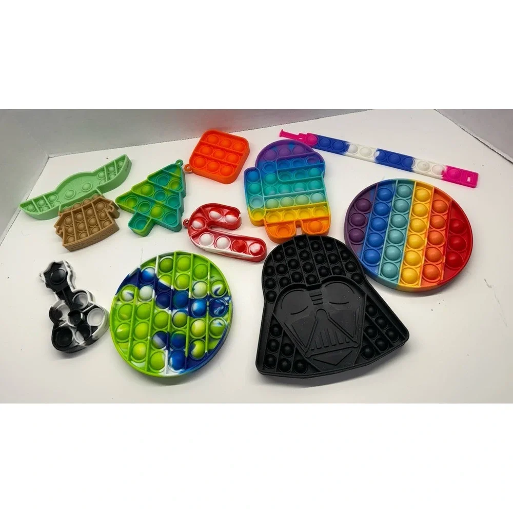 Pop It Fidget Toy Lot Sensory Silicone Bundle Stress Relief‎ Kids Adult Set